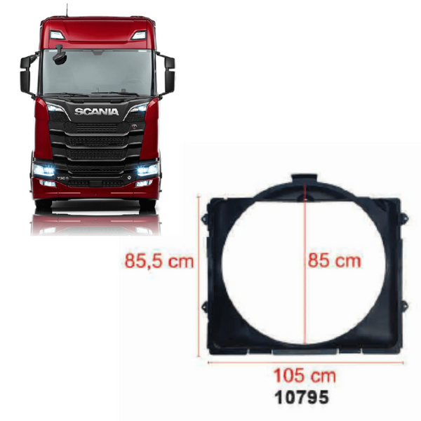 Defletor do radiador Scania NTG (após 2019) - Modelos Menor