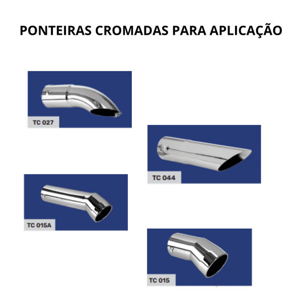 Tubo Saída Catalisador p/ Ponteiras Cromadas - Iveco S-Way Euro 6