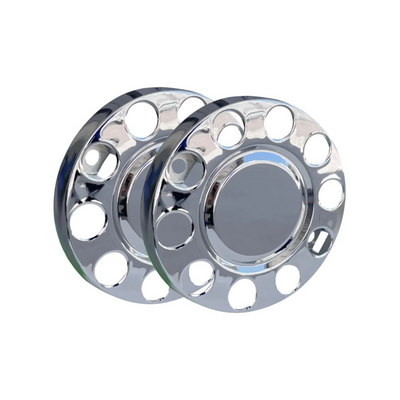 Par Calota de Roda Dianteira Euro Truck aro 20/ 22,5 mm - 10 Furos
