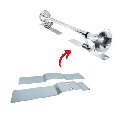 Suporte Cromado De Teto Para Buzina Marítima 74cm 1m - Par
