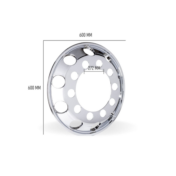 Calota de Roda Dianteira Strong aro 22,5 mm