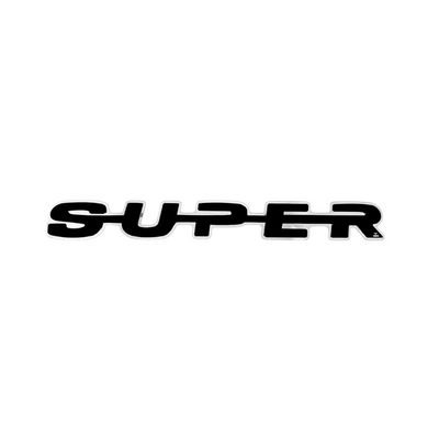 Palavra SUPER Inox com Black Piano Grade Frontal Scania NTG Super