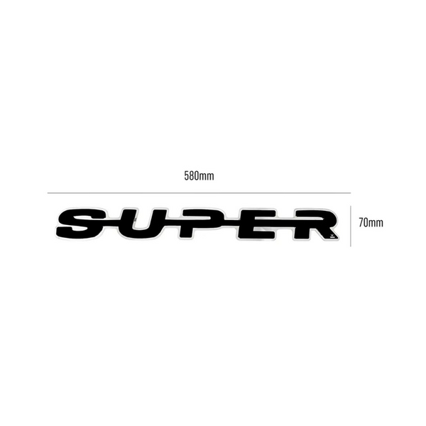 Palavra SUPER Inox com Black Piano Grade Frontal Scania NTG Super