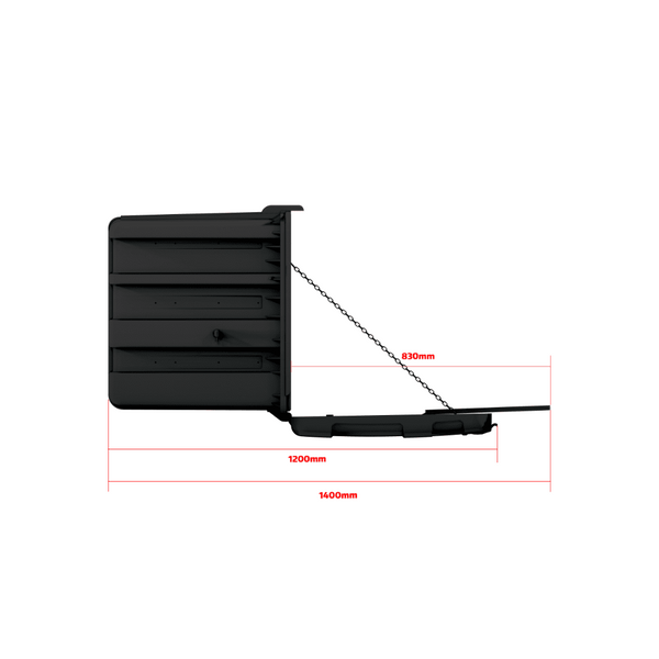 Caixa de Ferramentas 1,10m- com tampa interna Inox