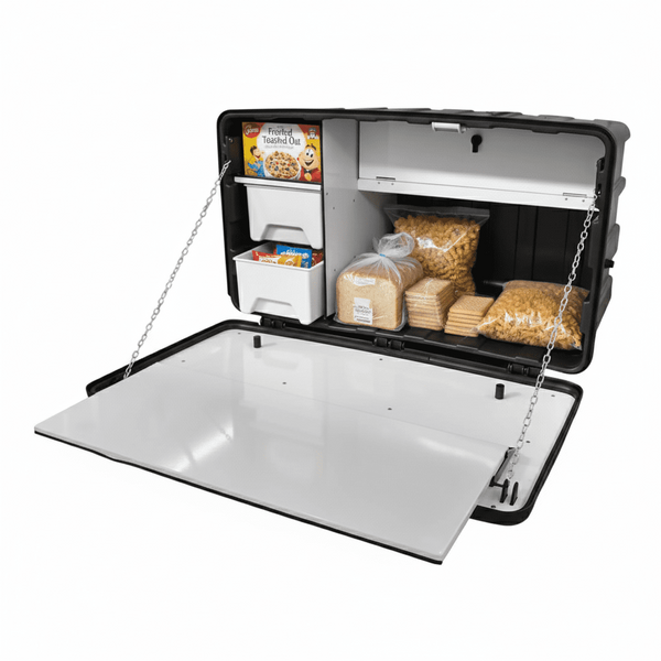Caixa Mantimentos LED Mesa Gavetas 1,13m Caminhão