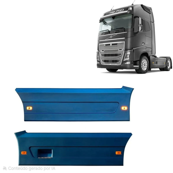 Carenagem Side Skirt Lateral Volvo New FH Euro 6 6 X2 6X4 3500 mm 3600 mm Edição Premium - Fibroplast