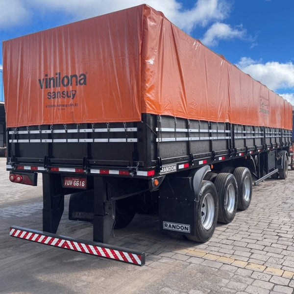 Lona de Vinil Vinilona 14,7 x 4,7 Laranja para carreta (Sob encomenda)