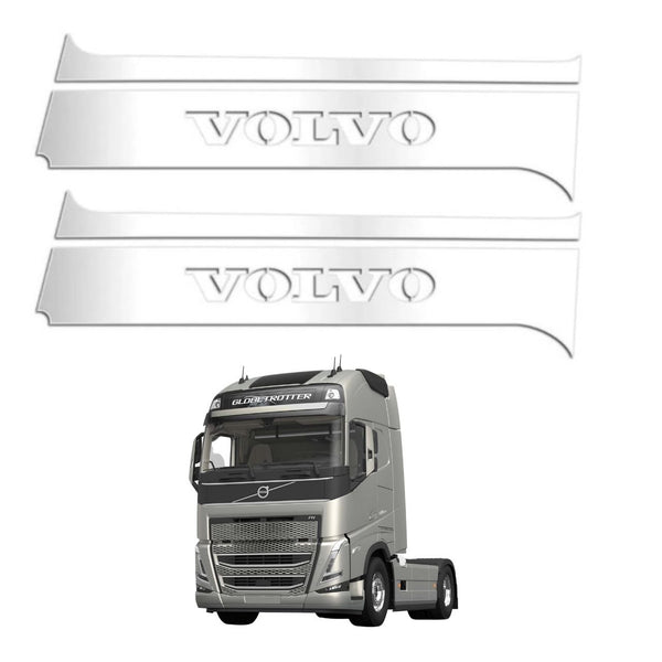 Conjunto Coluna Escrita na Porta Volvo New FH (Inox)