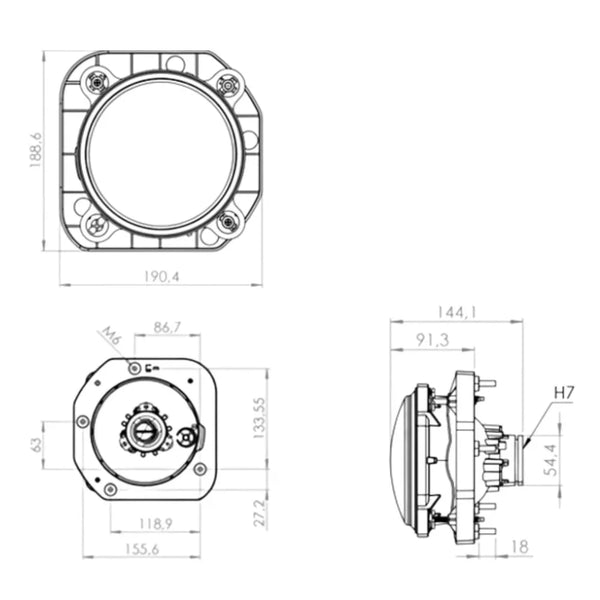 Farol Principal de Luz Baixa Ford Cargo