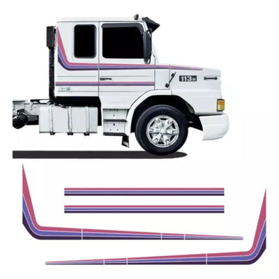 Faixa Lateral Adesivo Scania 113 94 até 97 Cabine T