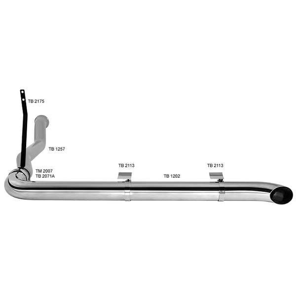 Kit Escapamento Cromado Volvo FH 2023 EURO 6 Lado Esquerdo (para Tanques 490/530 Lts)