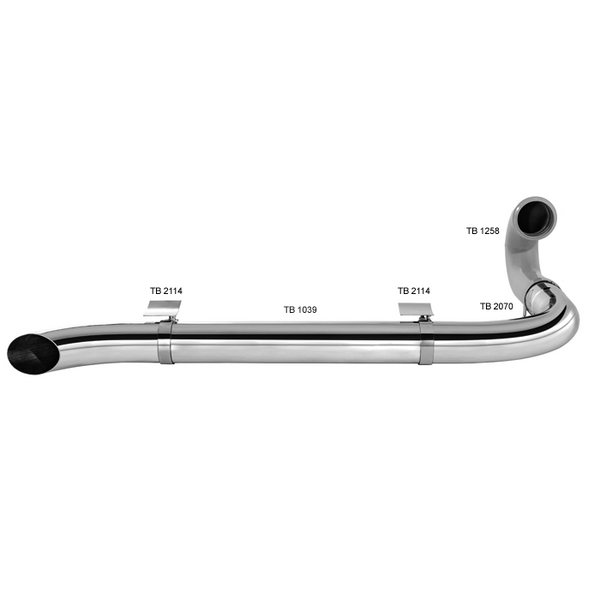 Kit Escapamento Cromado Volvo FH 2023 EURO 6 (para Tanques 405/450 Lts)
