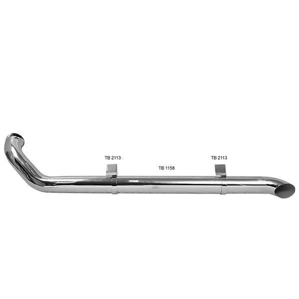 Kit Escapamento Cromado Volvo FH 2023 EURO 6 Lado Esquerdo (para Tanques 490/530/610 Lts)