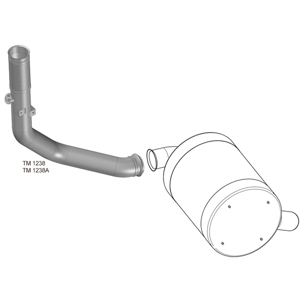 Tubo Flexível Saída Motor Iveco Hi-Way Euro 5 (Tubo em Aço Carbono e Flexível em Inox)