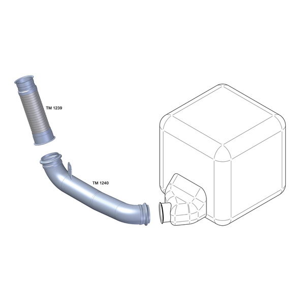 Tubo Flexível Saída Motor 4.1/2'' DAF XF 2021 Inox