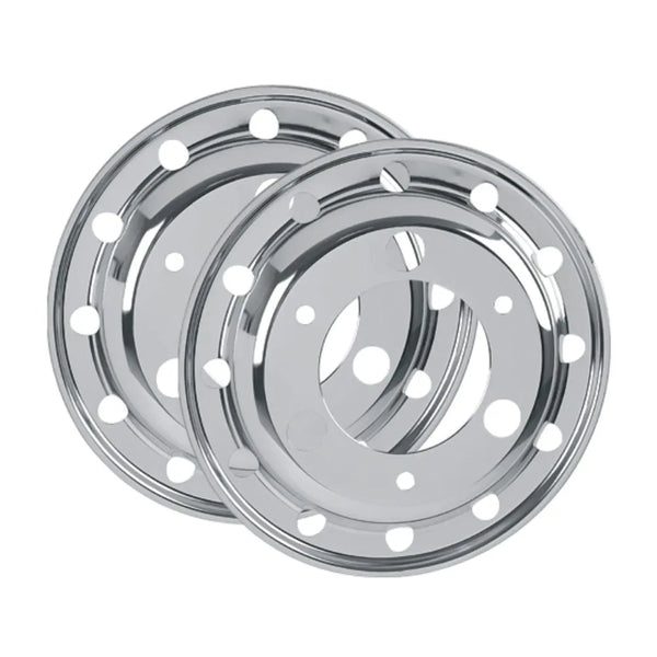Calota Americana Dianteira com Friso Pneu sem Câmara Silver Mercedes-Benz Accelo - Par