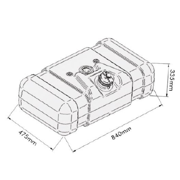 Kit Tanque Plástico Compatível com Ford F-4000 1975 até 1997