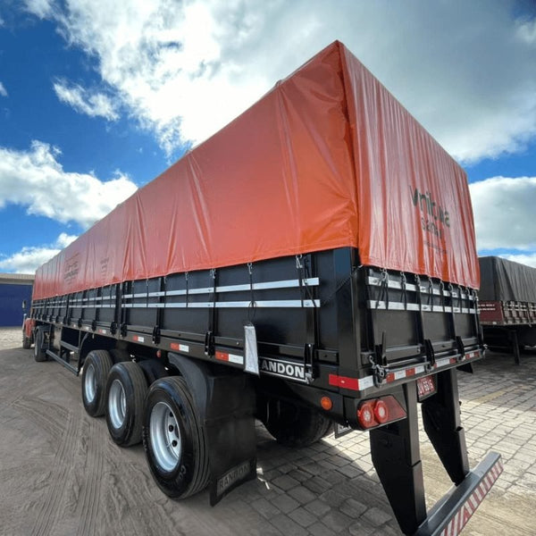 Lona de Vinil Vinilona 14,7 x 4,7 Laranja para carreta (Sob encomenda)