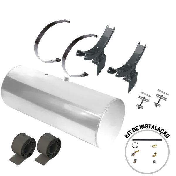 Kit Tanque Combustível 660mm Fixação Atrás Cabine Caminhão