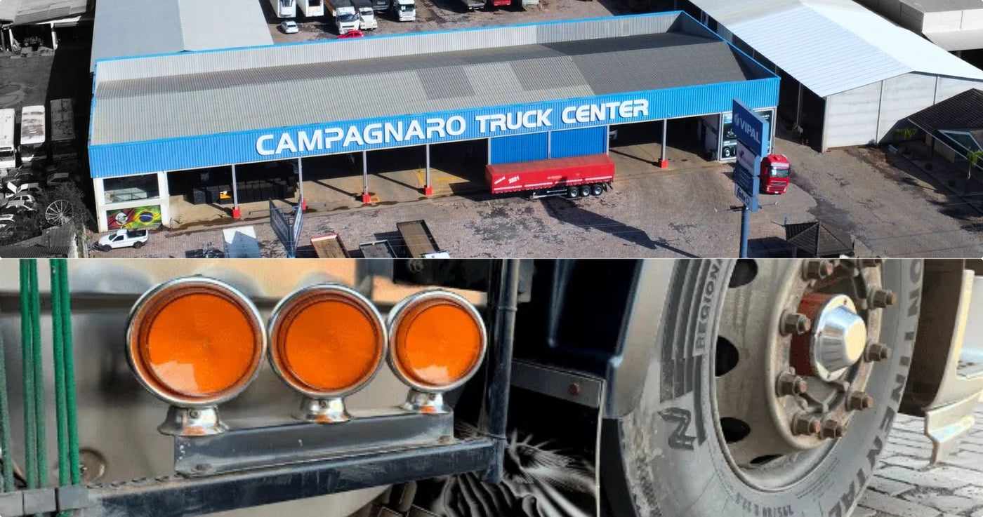 Restauração e funilaria de caminhões na Campagnaro Truck Center — Vacaria RS