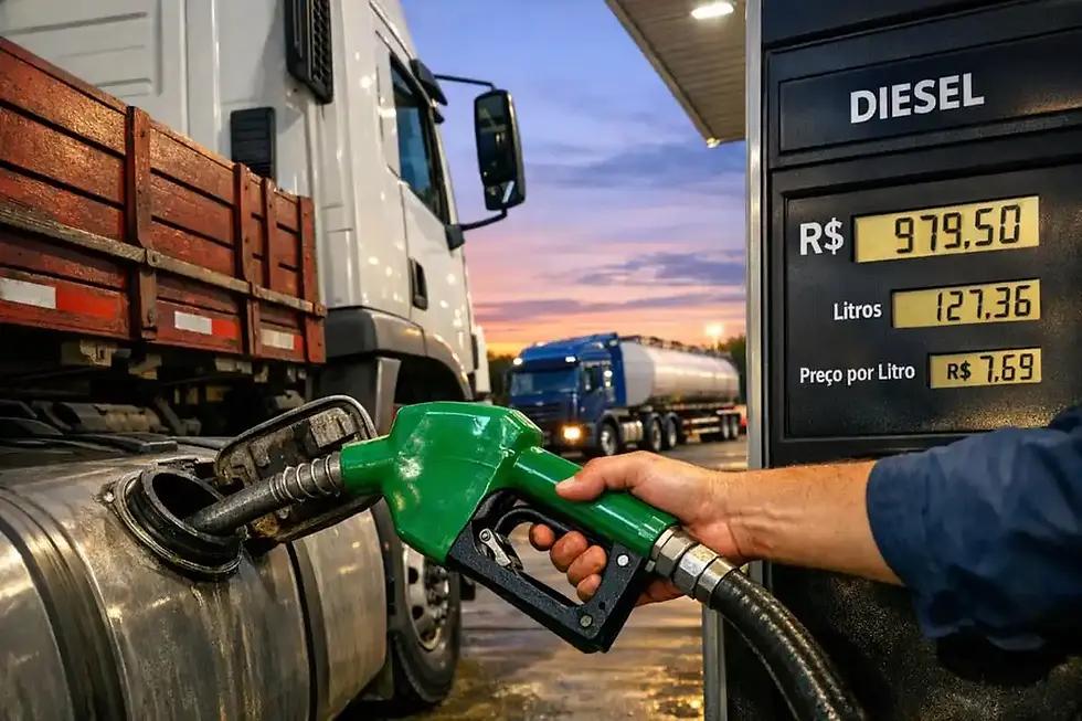 Frete não acompanha diesel e reduz margem do transportador