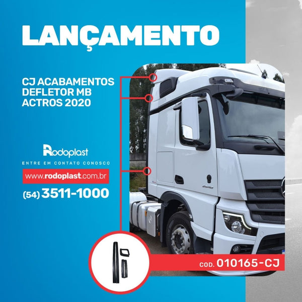 Acabamento Defletor De Ar Mercedes-Benz Actros a partir de 2020 Com Regulagem- Par