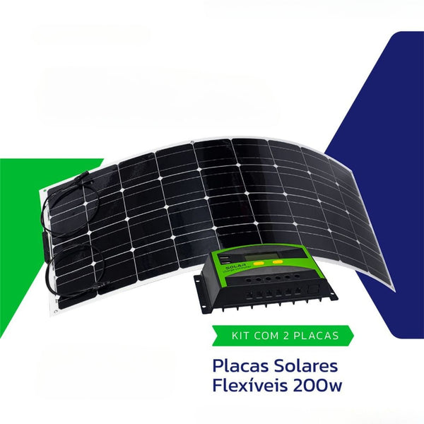 Kit Painel Solar Flexível 200w para Caminhão