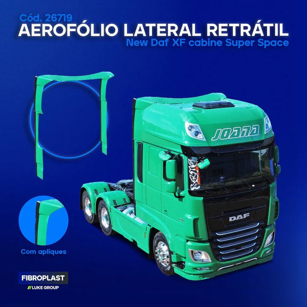 Defletor De Ar DAF XF Super Space após 2018 Articulado - Fibroplast