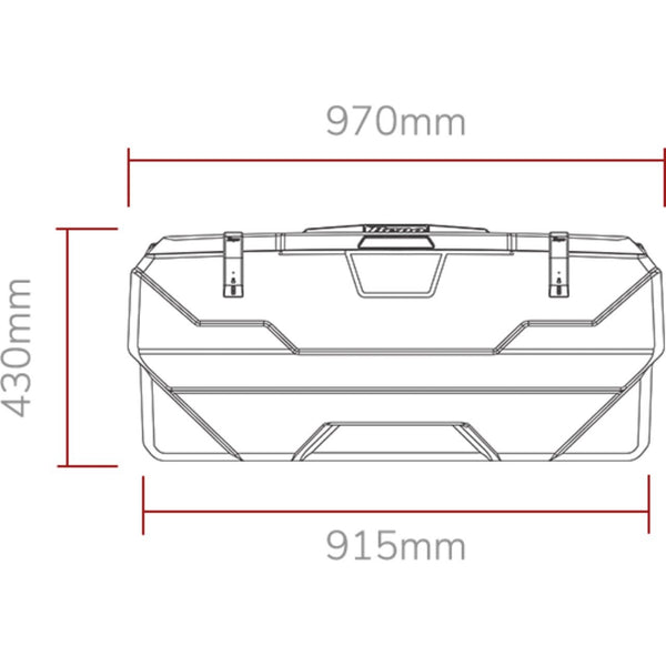 Caixa Baú para Caçamba Pick Up Box 160 Litros Com Iluminação em Led - Bepo