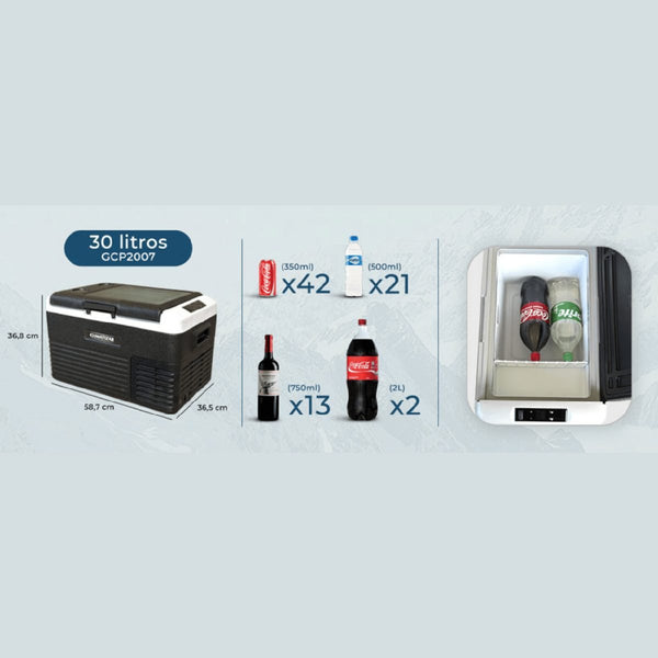 Geladeira Interna 30 Litros 12v 24v 110v 220v Climatizar