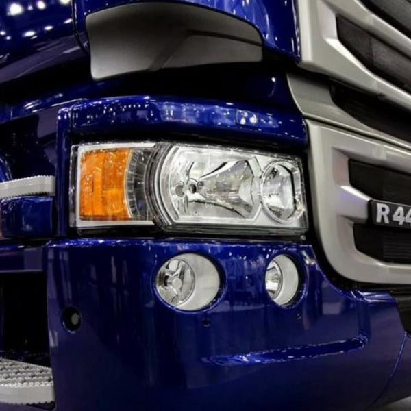 Capa do Farol e Sinaleira Acrílico Scania P G R Highline Streamline 2013 a 2018 com Dobradiças