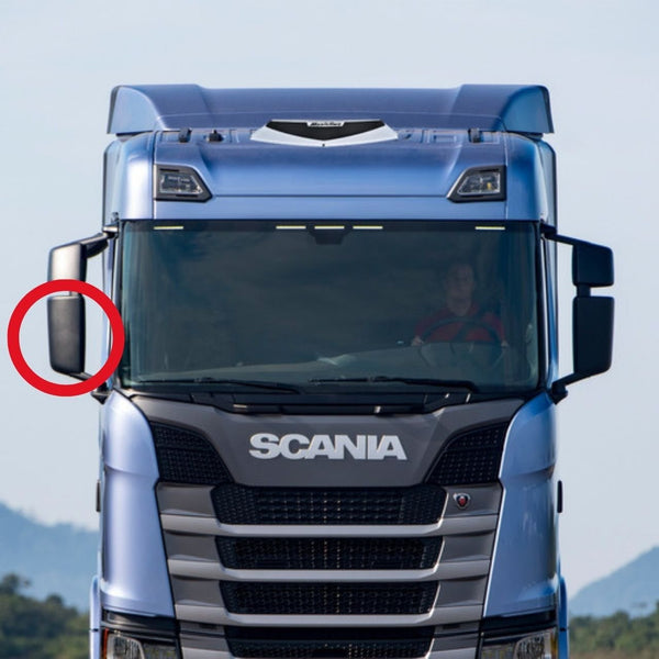 Vidro com Base do Espelho Retrovisor Scania NTG - Maior Convexo