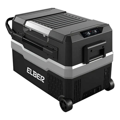 Geladeira Portátil Elber Black 43 PRO Dual Zone 43 Litros 12v 24v Com Rodas
