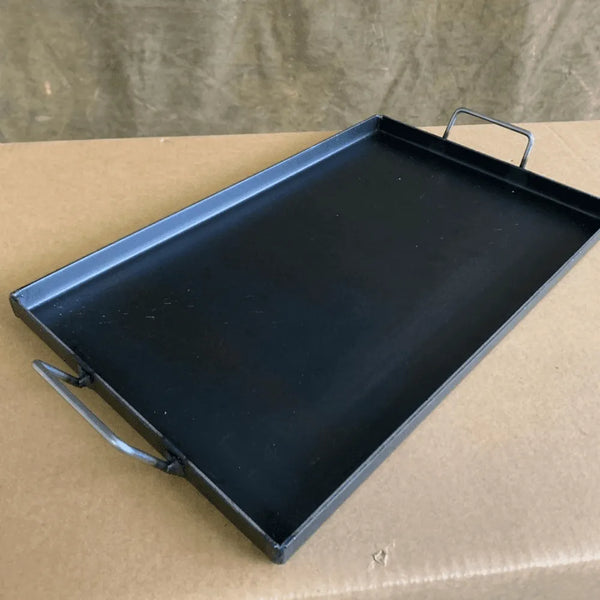 Chapa de ferro para fogareiro simples - com alça lateral