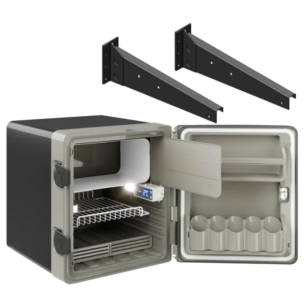 Geladeira Caminhão Externa Resfriar 75 litros Digital 12v 24v + 2 Suportes de Fixação para chassis