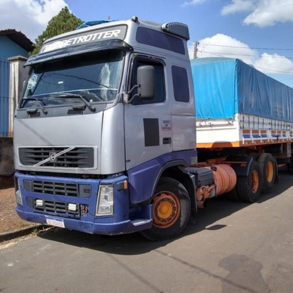 Conjunto Fixação Tapa Sol Volvo FH NH até 2009 Globetrotter - Teto Alto