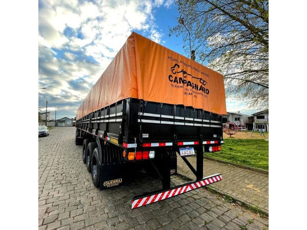 Lona de Vinil Vinilona 14,7 x 4,7 Laranja para carreta (Sob encomenda)