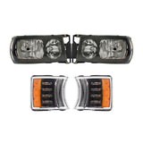 Kit de Faróis Scania Série 5 V8 + Pisca (Com Conectores)