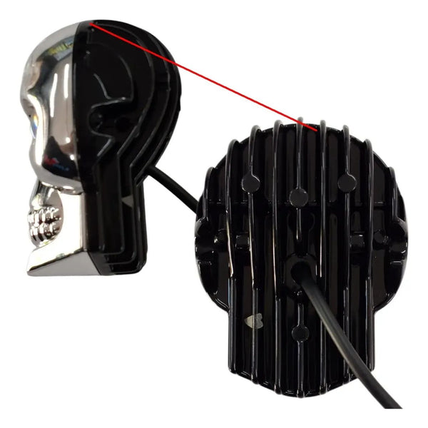 Farol Auxiliar Caveira Led Rgb Bivolt Automotivo Caminhão