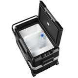 Geladeira Portátil Elber Black 43 PRO Dual Zone 43 Litros 12v 24v Com Rodas