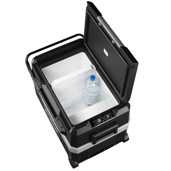 Geladeira Portátil Elber Black 43 PRO Dual Zone 43 Litros 12v 24v Com Rodas