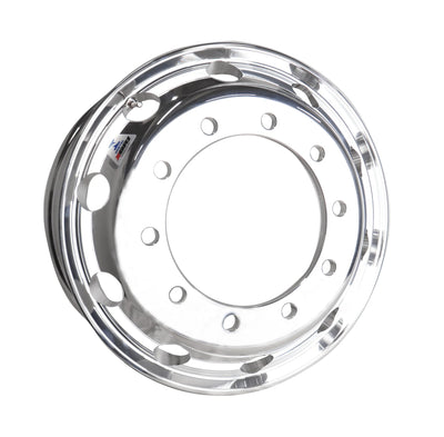 Roda de caminhão em Alumínio XBRI 22,5X8,25 10X335 mm forjada e polida
