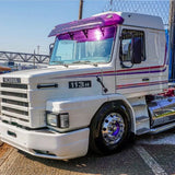 Lâmina Tapa Sol Scania T R113 Top Line Acrílico Lilás