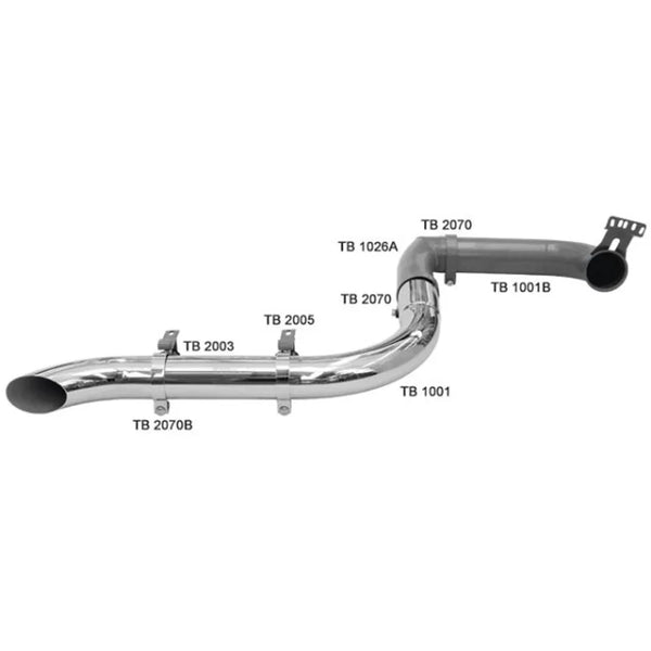 Escapamento Cromado Scania T R 114 124 4 1/2" Até 2000 Lado Direito