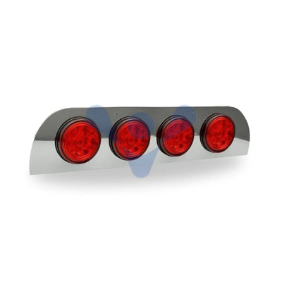 Aplique Traseiro Tunel Compatível Scania Série 5 NTG com Furação e 4 Lanternas 125 mm - Rubi