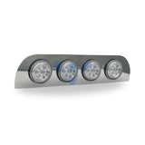 Aplique Traseiro Tunel Compatível Scania Série 5 NTG com Furação e 4 Lanternas 125 mm - Cristal