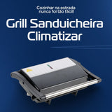 Grill e Sanduicheira 2 em 1 Elétrica Antiaderente