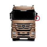 Vidro com Base do Espelho Retrovisor Auxiliar Mercedes-Benz Actros até 2015 - Convexo