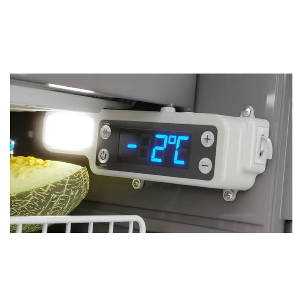 Geladeira Caminhão Externa Resfriar 75 litros Digital 12v 24v + 2 Suportes de Fixação para chassis