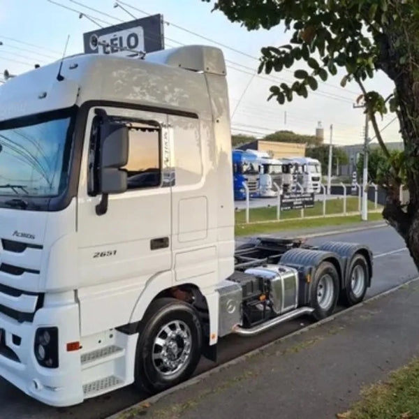 Escapamento Cromado Mercedes-benz Axor 2036 a 2644 Actros Até 2020 Euro 5 Lado Esquerdo